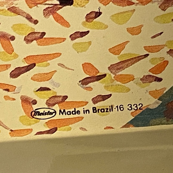 Meister Amish Theme Metal Tray from Brazil. Beautiful Vintage Art Piece for Home - Picture 10 of 15